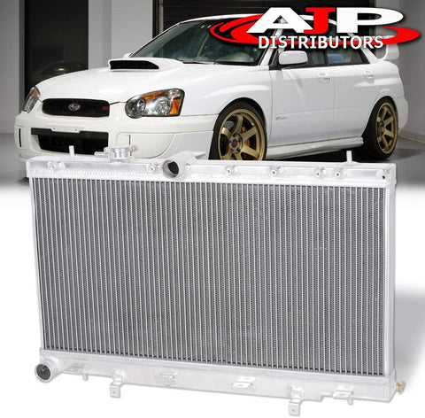 AJP Distributors Replacement Performance Upgrade Racing Dual Core 2-Row Cooling Aluminum Radiator Manual Transmission M/T For Impreza WRX STI 2002 2003 2004 2005 2006 2007 02 03 04 05 06 07