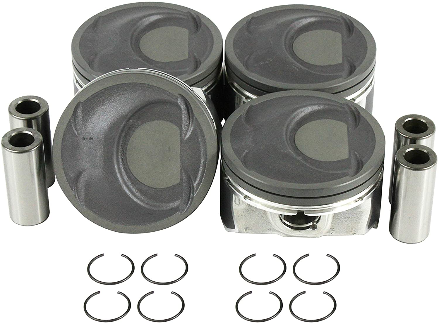 DNJ P181A.20 Oversize Piston Set for 2010-2015 / Hyundai, Kia/Forte, Forte5, Optima, Santa Fe, Sonata, Sorento, Sportage, Tucson / 2.4L / DOHC / 16V / VIN 1, VIN 2, VIN 3, VIN 6, VIN 7, VIN B