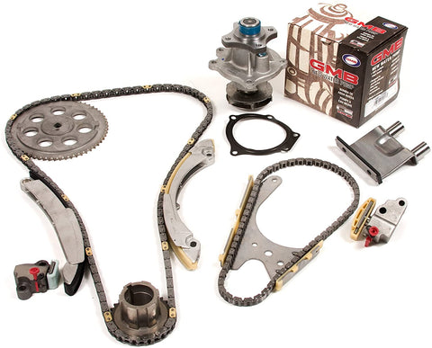 Evergreen TK10437CWP Compatible With 07-11 Chevrolet GMC Hummer Isuzu 2.9 3.7 DOHC Timing Chain Kit Water Pump (with Gears)