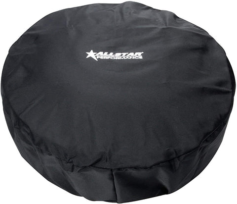 Air Filter Wrap, Water Repellent Cover, 14 in OD, 3 to 6 in Tall, Top Cover, Polyester, Black, Allstar 14 in Washable Filters, Each