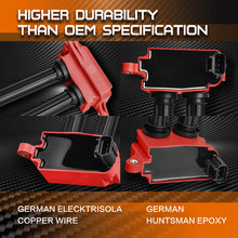 ENA Direct Ignition Coil Pack of 8 compatible with 2005-2019 5.7L 6.1L 6.4L V8 Dodge Challenger Charger Durango Magnum Ram 1500 2500 3500 Jeep Commander Grand Cherokee Chrysler 300 Aspen