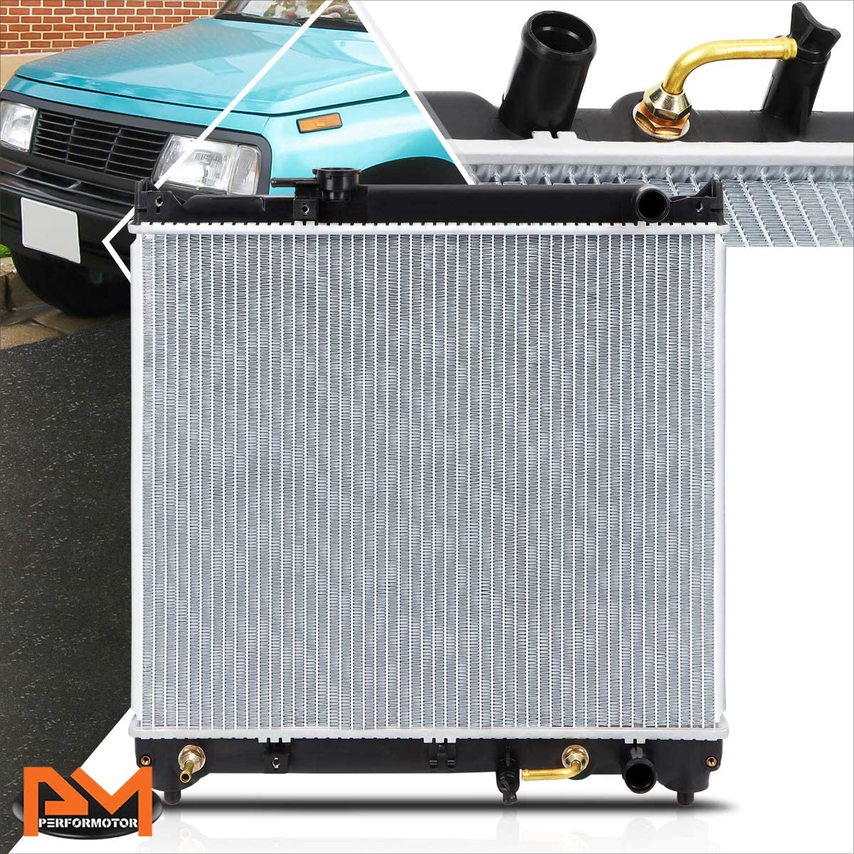 DPI-1864 Aluminum OE Style Radiator Compatible with Chevy Tracker/Suzuki Sidekick AT 92-98