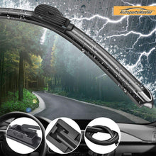 Windshield wiper blades, Winter Summer Front Window 24" + 20" Inch Bracketless U J hook Beam Wiper Blades NO. 19E01-4 by AutopartsMaster (set of 2)