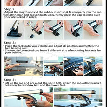 LT Sport 733469650126 for Aluminum Roof Rack Sedan Top Adjustable Cross Bars Cargo Carrier