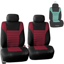 TLH Premium 3D Air Mesh Seat Covers Front Set, Airbag Compatible, Burgundy Color w/Air Freshener