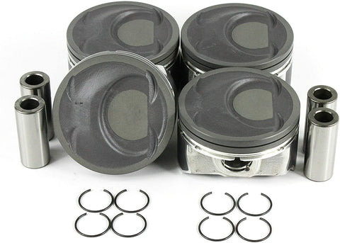 DNJ P181A.20 Oversize Piston Set for 2010-2015 / Hyundai, Kia/Forte, Forte5, Optima, Santa Fe, Sonata, Sorento, Sportage, Tucson / 2.4L / DOHC / 16V / VIN 1, VIN 2, VIN 3, VIN 6, VIN 7, VIN B