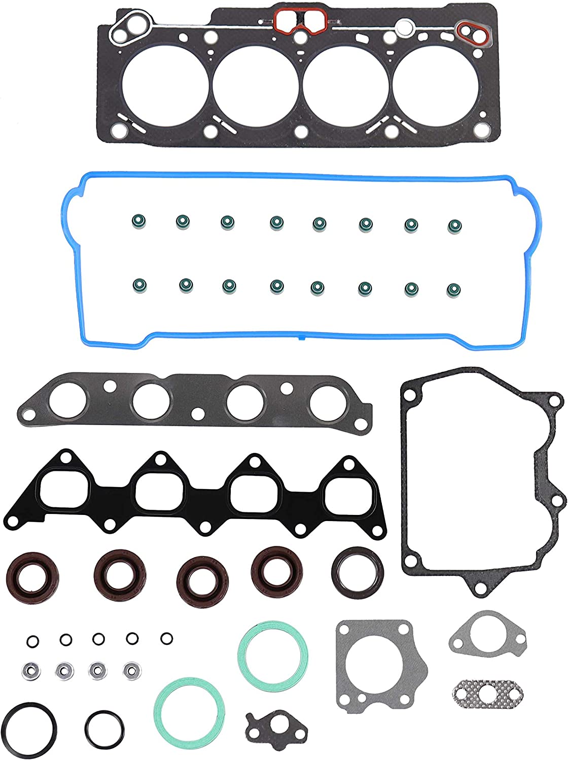 DNJ HGS945 Graphite Head Gasket Set for 1993-1997 / Geo, Toyota/Corolla, Prizm / 1.6L / DOHC / L4 / 16V / 1587cc, 98cid / 4AFE