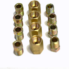 A-Team Performance 12 Piece 3/8 Inch-24 Threads Brake Line Fittings Assortment for 3/16 Inch Tube (4 Unions, 8 Nuts)