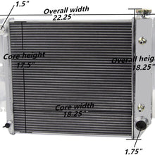 Primecooling 52MM 3 Row Core Aluminum Radiator for Jeep Wrangler TJ YJ w/Chevy V8 Conversion 1987-06