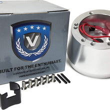 Volante S6 Sport Black Leather Steering Wheel Kit with Pony Emblem Compatible with 1968-1978 Ford Mustang