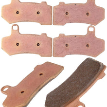 CCIYU Front and Rear Sintered Brake Pads Motorcycle Replacement Brake Pads Fit For 2008-2015 Harley Davidson FLHX Street Glide, 2015 FLHXS Street Glide Special