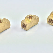 3-Way Female Brake Line Tee for 1/4" tube for inverted flare fittings (All 7/16"-24 threads) (Pack of 3)