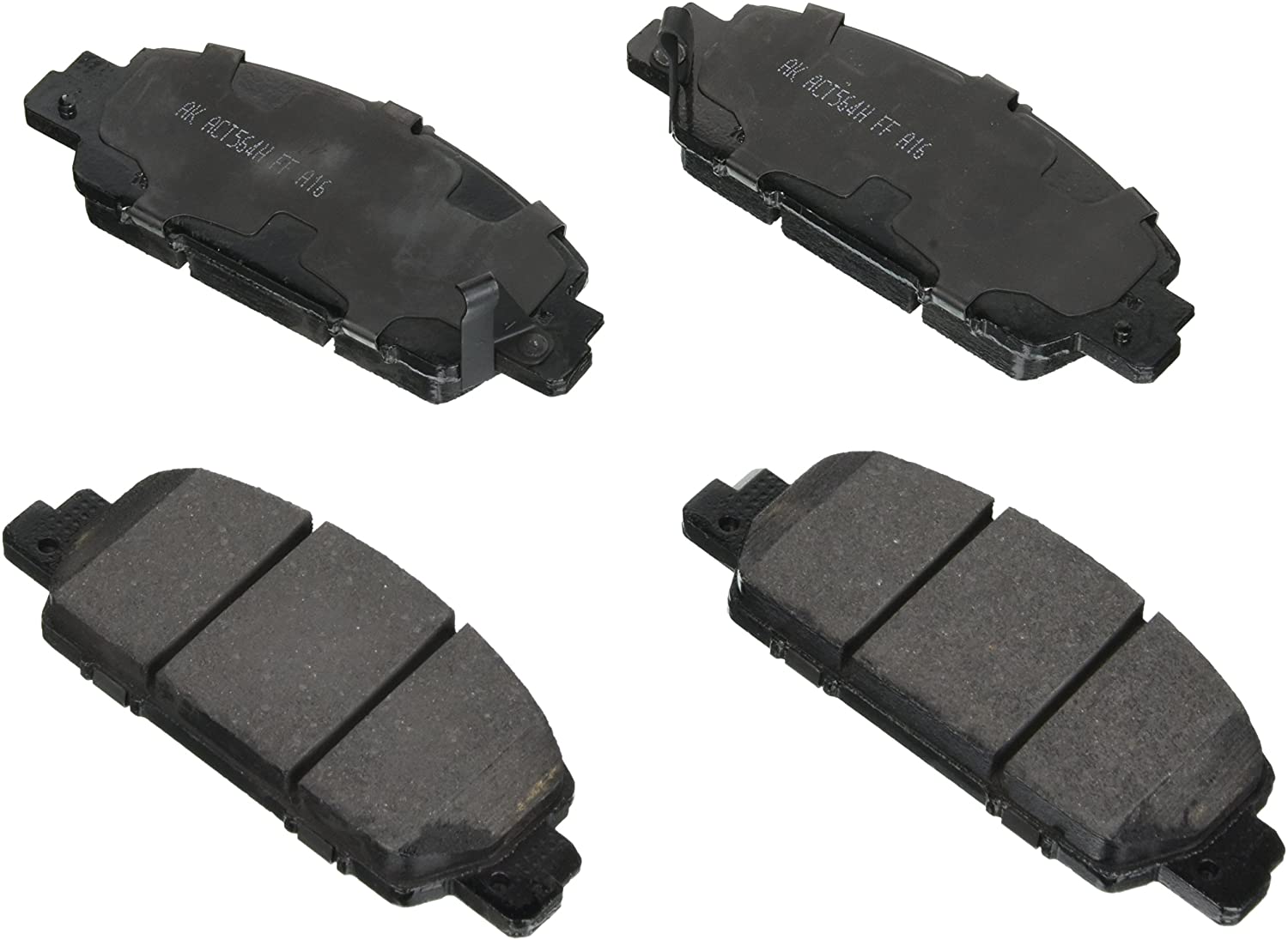 Akebono ACT1654 Ultra Premium Brake Pad Set, 1 Pack