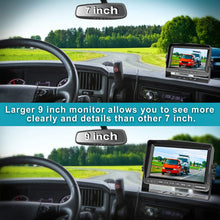 Fookoo Ⅱ HD 1080P Wired Backup Camera System Kit, 9 inch 1080P Reversing Monitor IP69 Waterproof Rear View Camera, Sharp CCD Chip, Parking Lines,Truck/Trailer/Box Truck/RV (DY901)