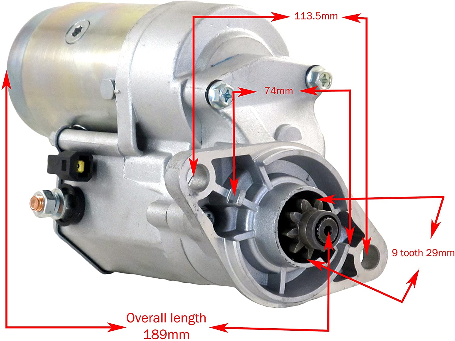 Rareelectrical NEW ALTERNATOR COMPATIBLE WITH AIRBOAT STARTER CONTINENTAL LYCOMING 2.0 KW DENSO TOYOTA STYLE WITH 9 TOOTH SMOOTH GEAR
