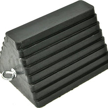 MaxxHaul 50011 Rubber Wheel Chock with Eyelet (6-1/2" x 3-3/4" x 4"), 2 Pack