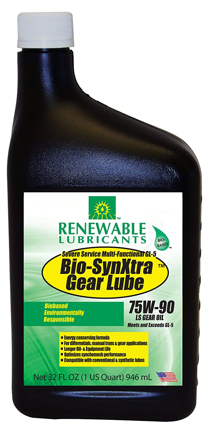 Renewable Lubricants Bio-SynXtra GL-5 LS Gear Lubricant, 1 qt Bottle