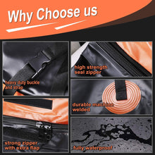 LIMINK Car Roof Cargo Carrier Bag 15 Cubic Feet Rooftop Bag PVC Coated Waterproof Zipper with Anti-Slip Mat 8 Reinforced Straps 4 Door Hooks, for Any Car