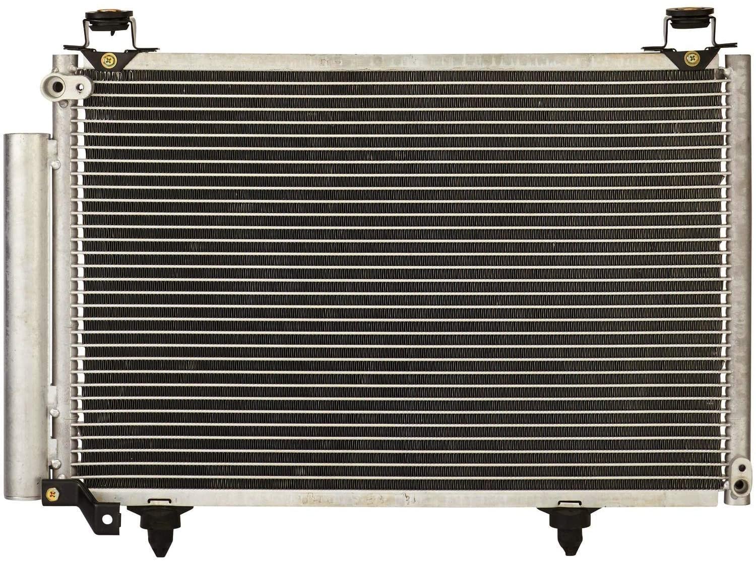 VioletLisa All Aluminum Air Condition Condenser 1 Row Compatible with 2004-2005 xA 1.5L 2004-2004 xB 1.5L L4 Without Oil Cooler