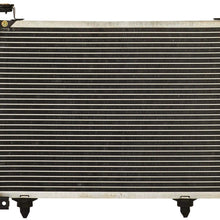 VioletLisa All Aluminum Air Condition Condenser 1 Row Compatible with 2004-2005 xA 1.5L 2004-2004 xB 1.5L L4 Without Oil Cooler