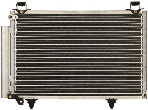 VioletLisa All Aluminum Air Condition Condenser 1 Row Compatible with 2004-2005 xA 1.5L 2004-2004 xB 1.5L L4 Without Oil Cooler
