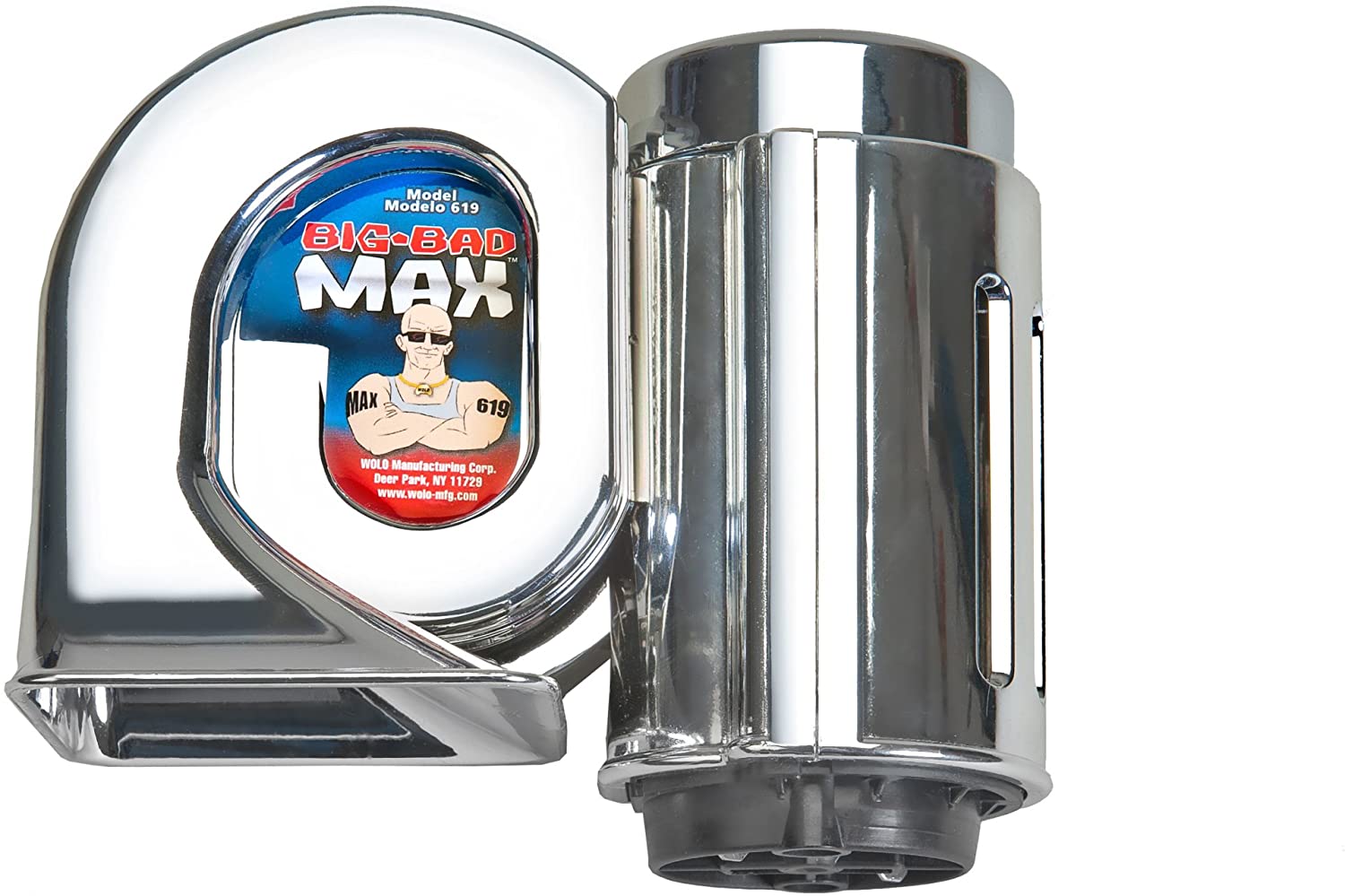 Wolo (719) Big Bad Max Chrome Air Horn - 12 Volt
