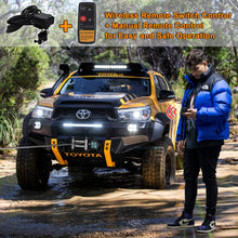 Winches, Hantun 4500lbs Electric Single Line 12V DC Electric Towing Winch for ATV, with Roller Fairlead, Mount Plate and Wireless Handheld Remote