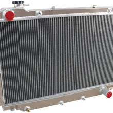 ALLOYWORKS 4 Row Aluminum Radiator For 1990-1998 Toyota Landcruiser 80 Series 1HZ/1HDT Turbo Diesel