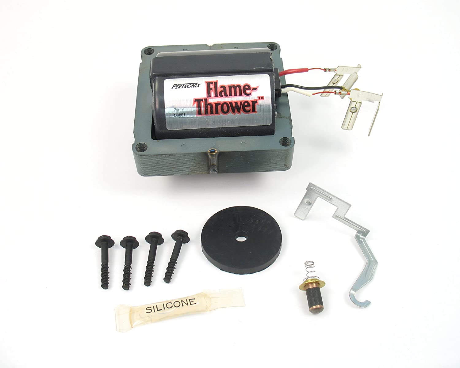 Pertronix D3001 Flame-Thrower Red/White Wire 50,000 Volt GM HEI Coil