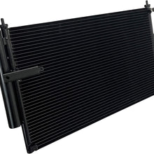 MYSMOT A/C AC Condenser with Receiver Drier For Honda Civic 2006-2011 / Acura CSX 2006-2011 (4-Door Sedan Models Only) 80110SNAA01 3525