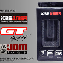 ICBEAMER Racing Style Matte Black Aluminum Carbon Fiber Manual Shifter Gear Shift Knob 5 6 Speeds Pattern Free Return