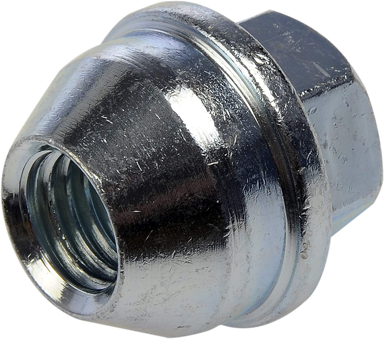 Dorman 611-223 Wheel Cover Retaining Nut M14-2.0 - 21mm Hex, 30.56mm Length for Select Ford/Lincoln Models - Silver/Zinc Plated