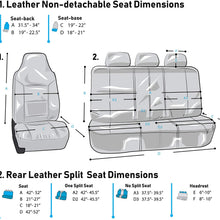 FH Group PU103114 High Back Royal PU Leather Car Seat Covers Airbag & Split Solid Gray-Fit Most Car, Truck, SUV, or Van