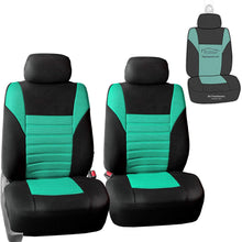 TLH Premium 3D Air Mesh Seat Covers Front Set, Airbag Compatible, Burgundy Color w/Air Freshener