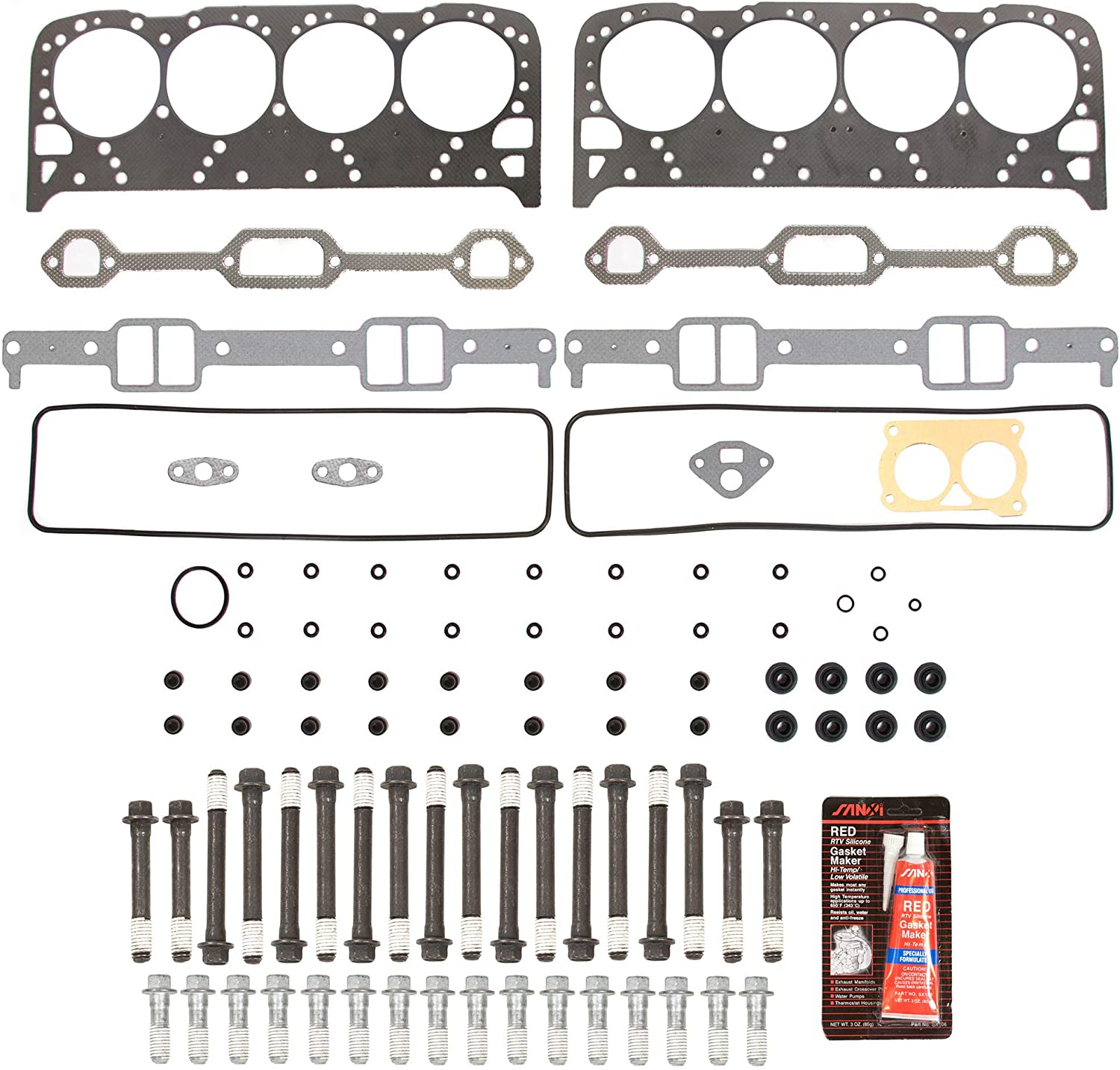 Evergreen HSHB8-10502 Head Gasket Set Head Bolts Fit 92-96 Chevrolet Corvette 5.7 LT-1 LT-4 VIN 5, P