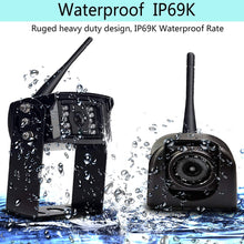 Wireless Backup Camera System with Rear & Side View Camera,720P Reverse Backup Camera Kit with 5” Monitor Support Split Screen, Waterproof IP69K,for RV Trailer,5th Wheels,Tractor,Forklift