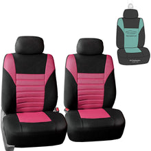 TLH Premium 3D Air Mesh Seat Covers Front Set, Airbag Compatible, Burgundy Color w/Air Freshener