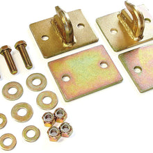 (Pack of 3) 5/16in Bolt On Grab Hook Mount with Backer Plate - Complete Hardware Included