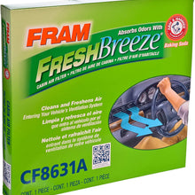 FRAM Fresh Breeze Cabin Air Filter Replacement for Car Passenger Compartment w/ Arm and Hammer Baking Soda, Easy Install, CF11182 for Select Acura and Honda Vehicles