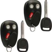 Key Fob Keyless Entry Remote with Ignition Key fits 2003-2006 Chevy Avalanche Equinox Silverado SSR Suburban Tahoe/GMC Sierra Yukon/Hummer H2 / Pontiac Torrent/Saturn Vue (LHJ011), Set of 2