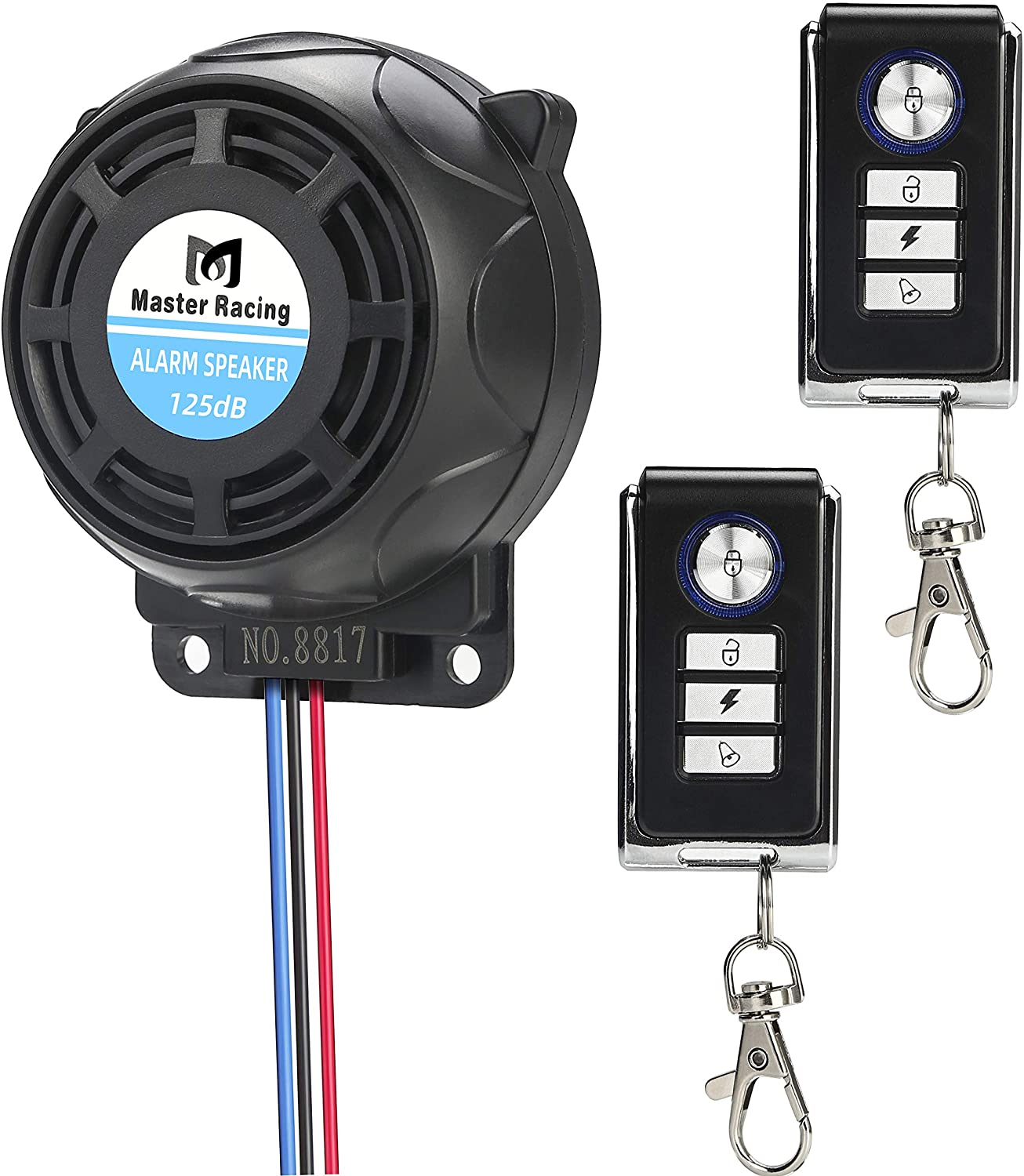 Rupse Wireless Alarm System Motorcycle Bicycle Bike Anti Theft Security Burglar Double Remote Control Warner Horn Adjustable Sensitivity