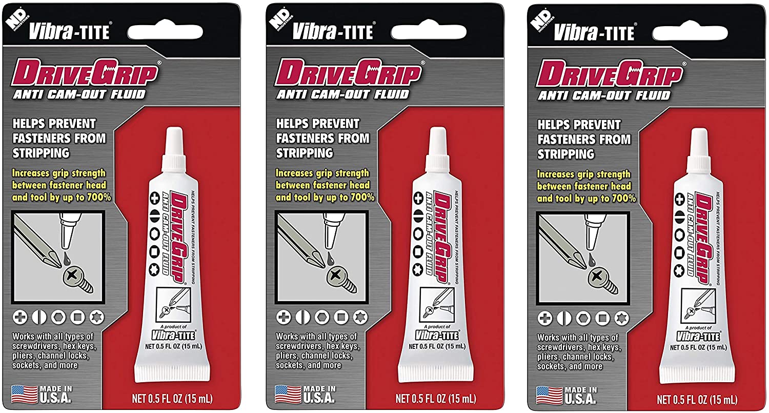 Vibra-TITE 470 DriveGrip Anti-Cam Out Fluid, 15mL Tube (1, Тhree Pаck)