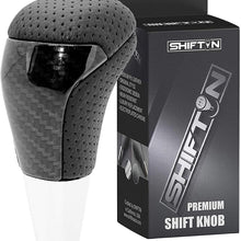 SHIFTIN Black Leather Gray Chrome Gear Shift Knob fit for Toyota Land Cruiser Fortuner Tundra and Lexus LX (Black Leather / Gray Chrome)