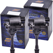 Set of 2 Herko B100 Ignition Coils For Chysler Dodge Mitsubishi L4 1997-2007
