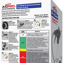 InterDynamics Certified AC Pro Car Air Conditioner R1234YF Refrigerant, AC Recharge Kit Includes Gauge and Hose, 24 in, CERTYF102-4
