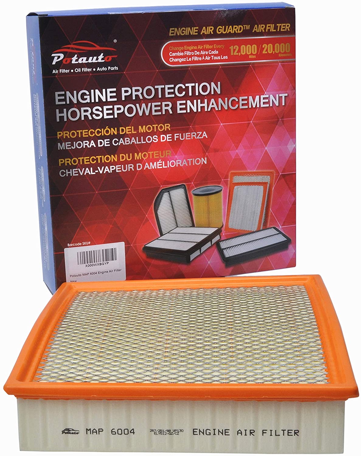 POTAUTO MAP 6004 (CA10262) Engine Air Guard Filter Compatible Aftermarket Replacement Part