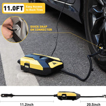 Portable Air Compressor Pump,12V DC Digital Tire Inflator, 150 PSI Auto Shut-off, w/ emergency LED flasher & Extra Long Cable for Tires, Bicycle, Air Boat/Mattress,Balls and Other Inflatables