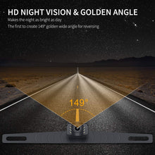 Xroose Backup Camera with 5" Monitor License Plate Mounted Back up Rearview HD Camera Night Vision + Rear View 720P Backing Up Monitor Safety Reversing for Car Pickup Truck Van Sedan SUV (Wired-S3)