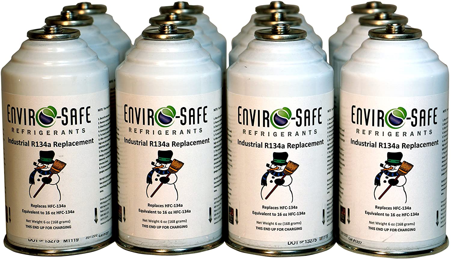 Enviro-Safe Industrial R134a Replacement Refrigerant Case of 12; Cans Equivalent 16 oz 134a
