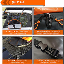 MeeFar Car Roof Bag XBEEK Rooftop top Cargo Carrier Bag Waterproof 15 Cubic feet for All Cars with/Without Rack, Includes Anti-Slip Mat, 8 Reinforced Straps, 6 Door Hooks, Luggage Lock